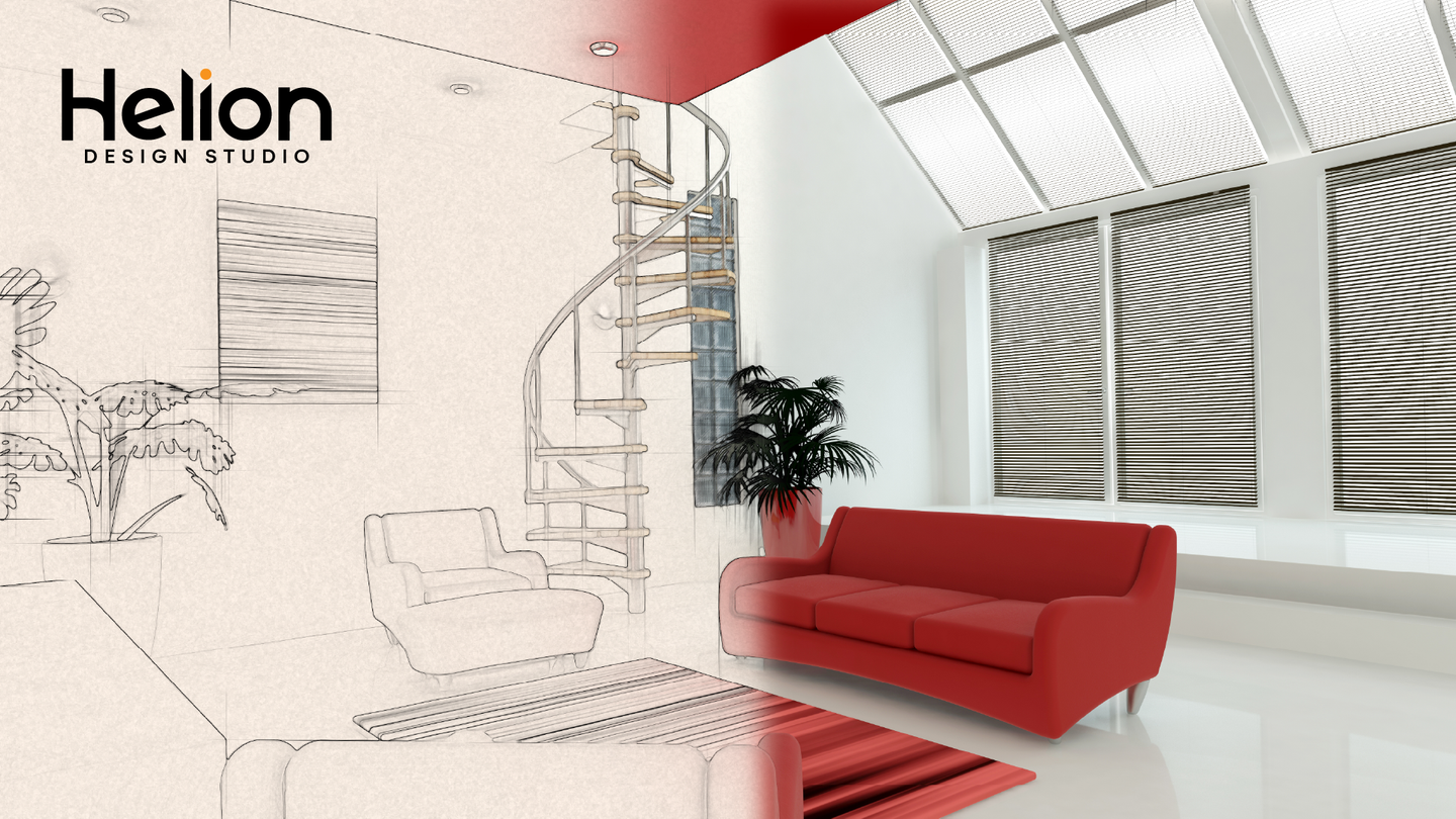 Helion — Interior Design & Development Logo Design presentation 5