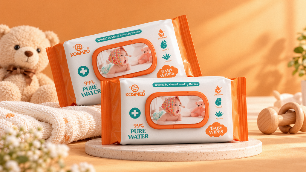 Kosmed — Baby Wipes Logo & Packaging Design project